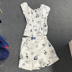 Collectif vintage nautical short set XS/S // 072531